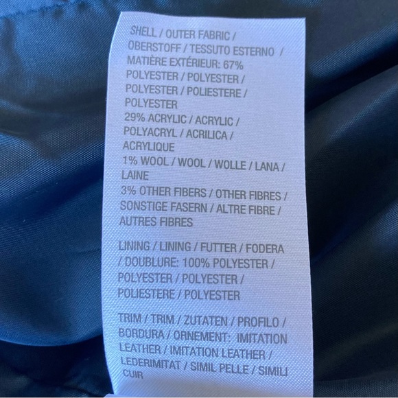 NEW Dennis Basso Tweed Plaid Car Coat Teal Ivory size 12 - Picture 12 of 14